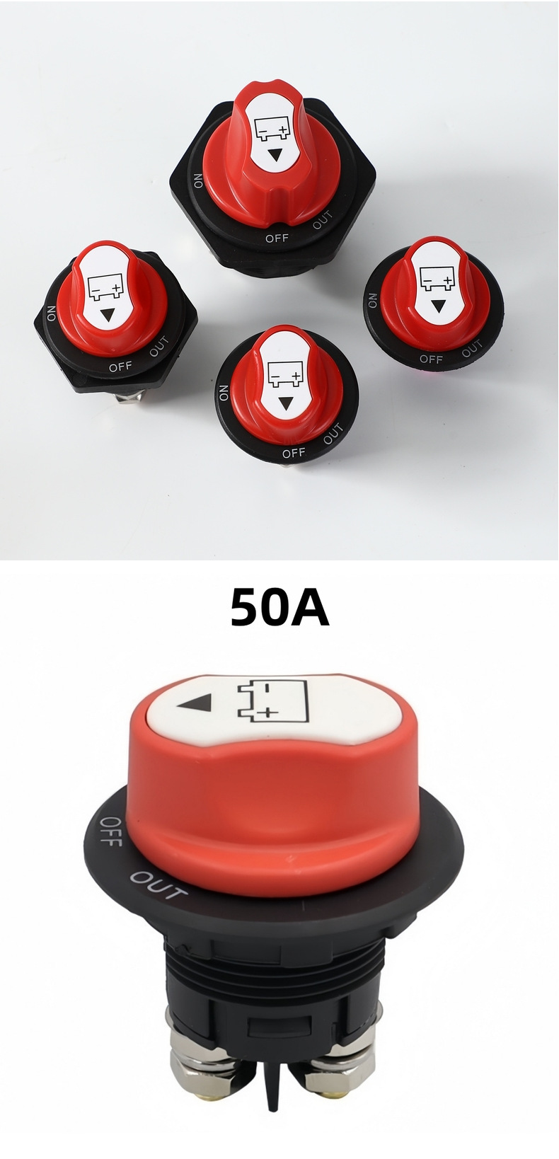 Rv Yacht Car Modified Battery Knob Switch 50A100A200A300A Dc Battery Power-Off Switch