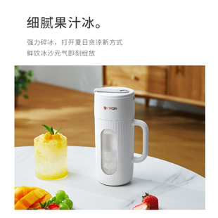 Household Juicer Portable Sports Juice Cup Rechargeable Direct Drinking with Straw 10-Blade Head for 15 Cups