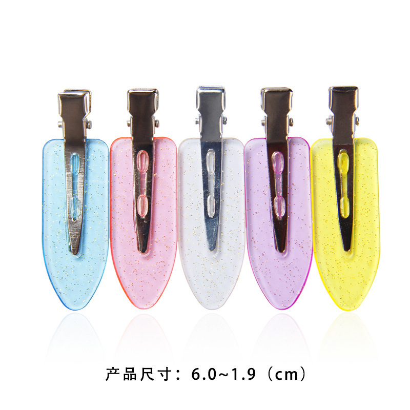 クリームゴム部品卸売りアクリル透明色フラッシュ粉無痕ヘアピン手作りdiy材料|undefined