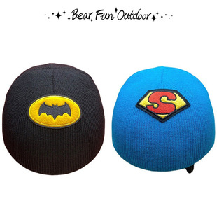 Superman Batman simple personality ski helmet cap cover decorations for boys and girls Universal paragliding balance car