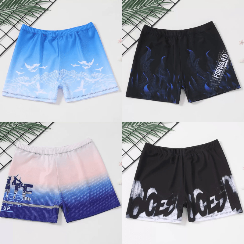 Children's Swimming Trunks for Boys, Medium and Large Kids, Teenagers, Anti-Embarrassment Square-Leg Swim Shorts, Junior High School Hot Spring Boys' Swim Trunks Children's Swimming Trunks for Boys, Medium and Large Kids, Teenagers, Anti-Embarrassment Square-Leg Swim Shorts, Junior High School Hot Spring Boys' Swim Trunks