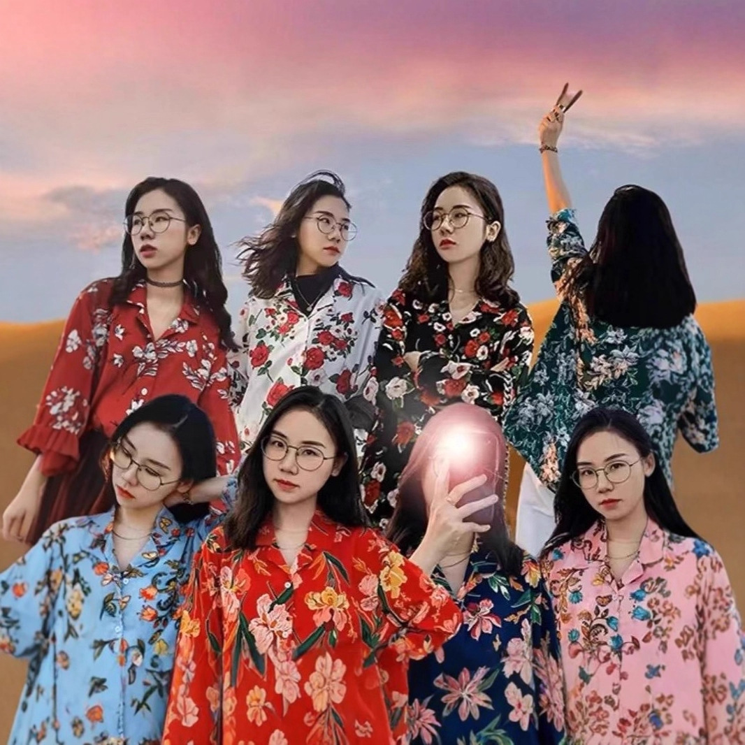 Oil Painting Early Spring Hong Kong Style Retro Printed Shirt for Women 2024 Design Niche Long-Sleeved Layered Loose Top