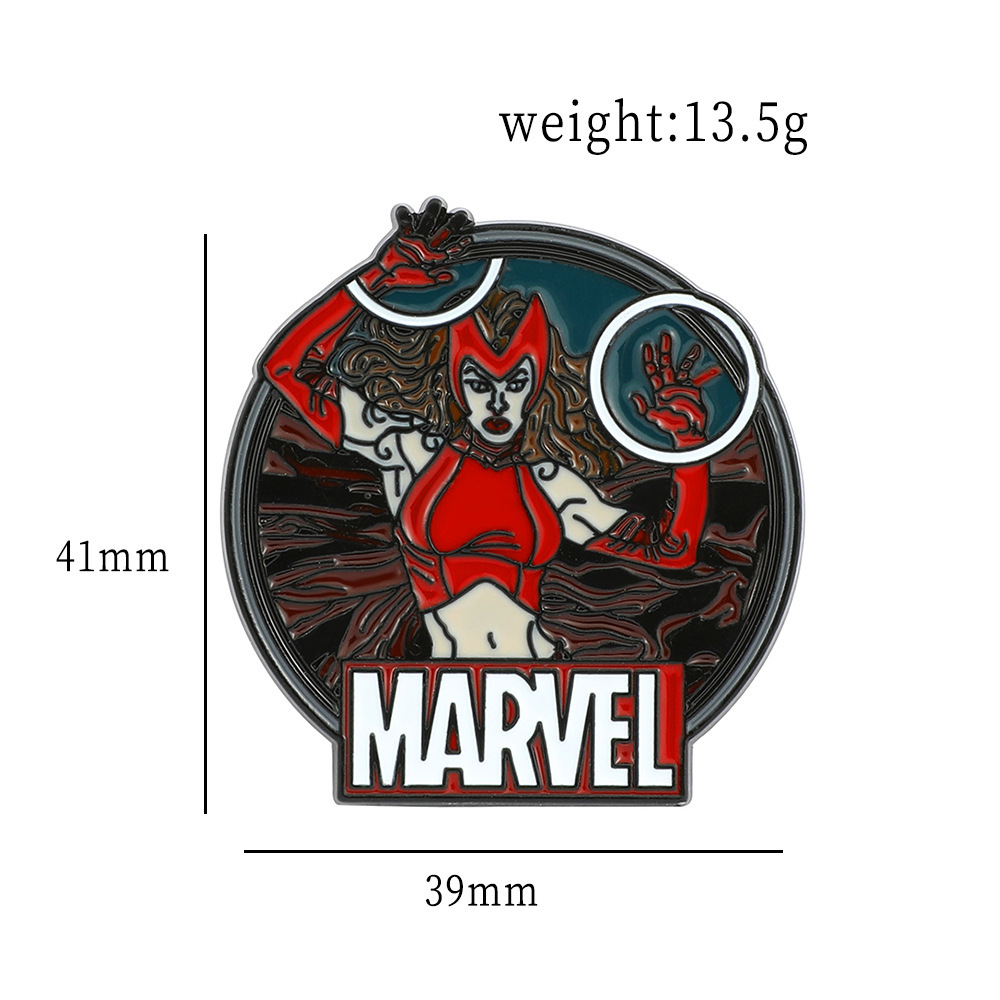 Nuevo broche de película europea y americana de Marvel transfronteriza Moonlight Knight Crimson Bruja Loki Thanos esmalte PIN