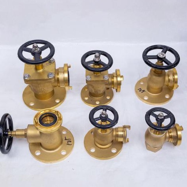 国标船用消防栓 DN40/50/65铜质消火栓 螺栓式黄铜消防栓 CCS船检