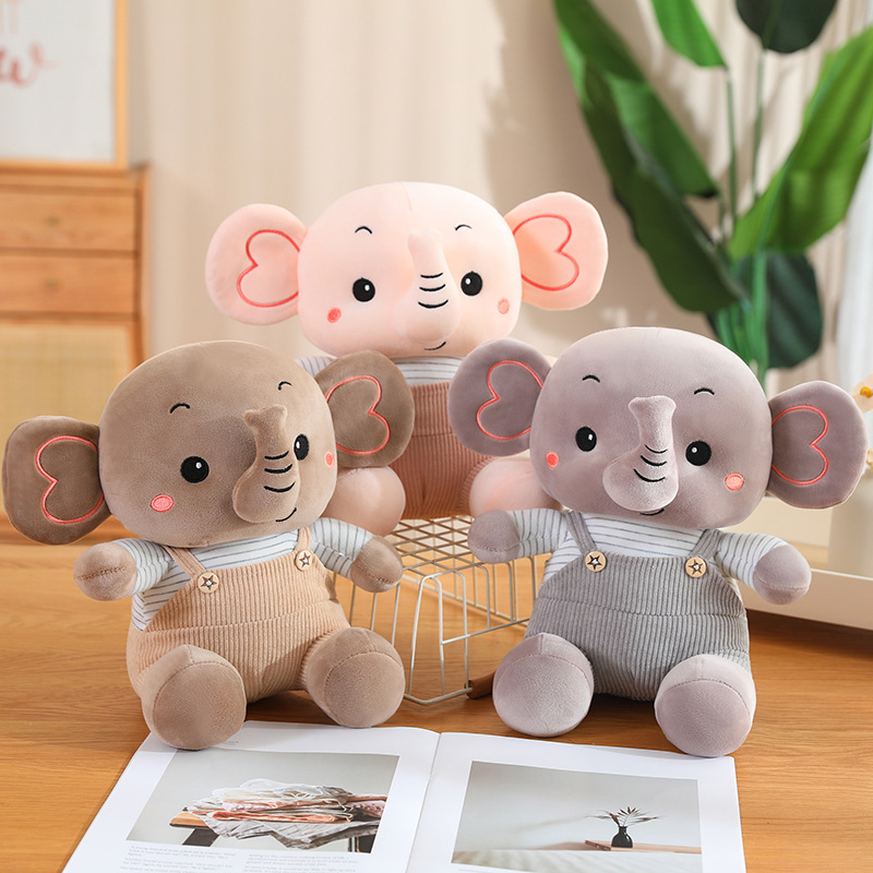 Elefantes lindos juguetes de peluche para vestir muñecas de elefante simulación correa de muñecas de elefante acompañante muñeca máquina de muñecas