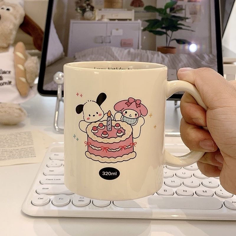 Милая керамическая кружка с щенком, красивая, для дня рождения, кружка для завтрака, молочная/кофейная кружка