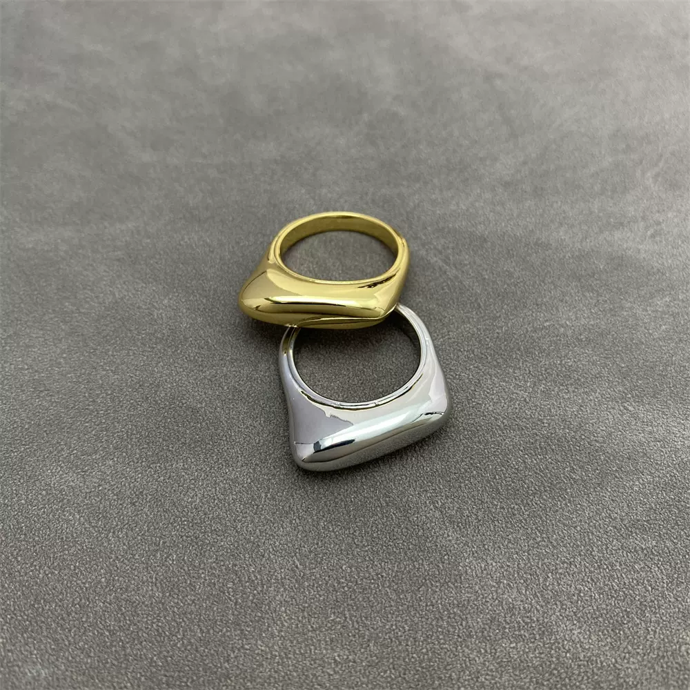 法式复古小众设计时尚珐琅奶油叠戴戒指ins博主同款高级感复古指