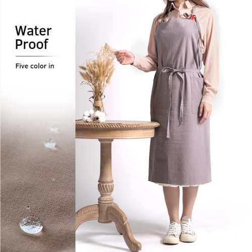 Cross-border ins cotton and linen water-repellent apron large size hip-covering blouse art floral bib for men and women with printable LOGO