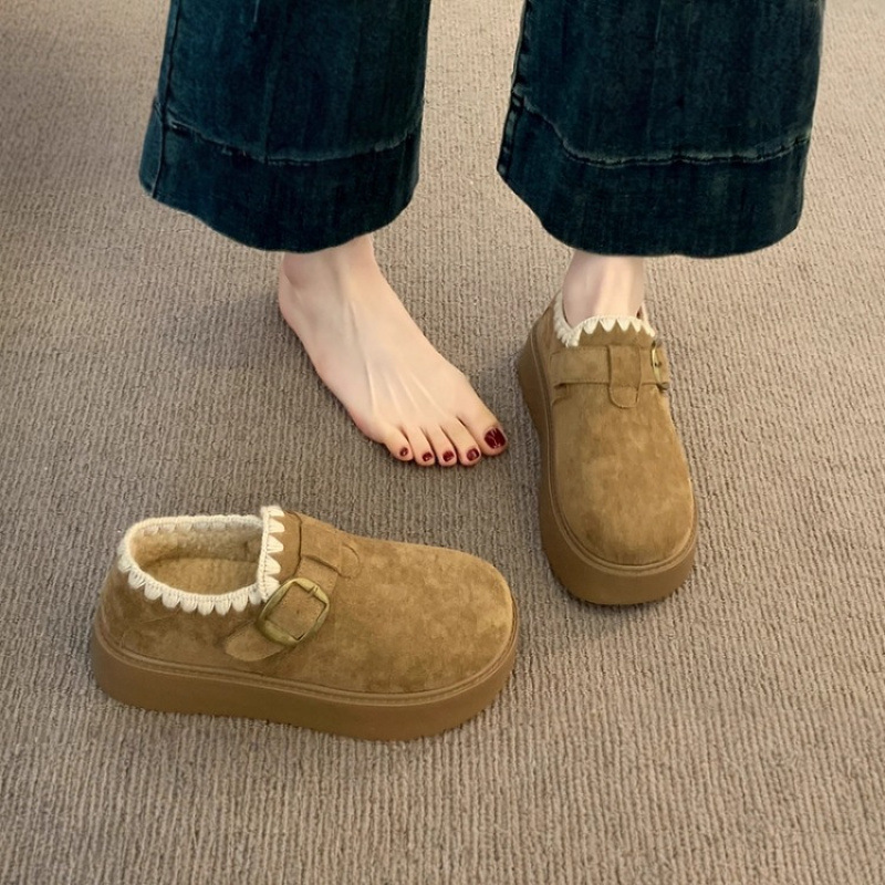 Thick-Soled Fleece-Lined Birkenstock Shoes for Women, 2025 New Autumn and Winter Loafers, Warm Snow Boots, Low-Top Cotton Shoes Thick-Soled Fleece-Lined Birkenstock Shoes for Women, 2025 New Autumn and Winter Loafers, Warm Snow Boots, Low-Top Cotton Shoes