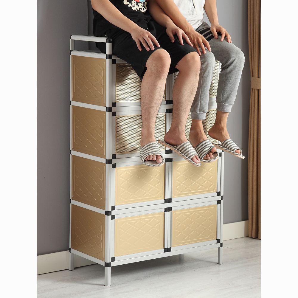 Kitchen Cabinet Tableware Thickened Aluminum Alloy Cupboard Rental House Simple Multi-Layer Multi-Functional Storage Locker Home