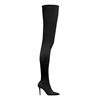 Women's High-heeled Nude Boots Black