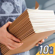 A4牛皮纸笔记本子简约大学生文艺康奈尔16k开a5封面软抄本薄大号