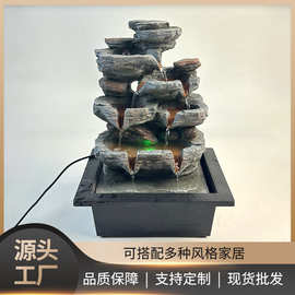自动循环流水摆件中式客厅电视柜桌面小型加湿器公司前台创意造景