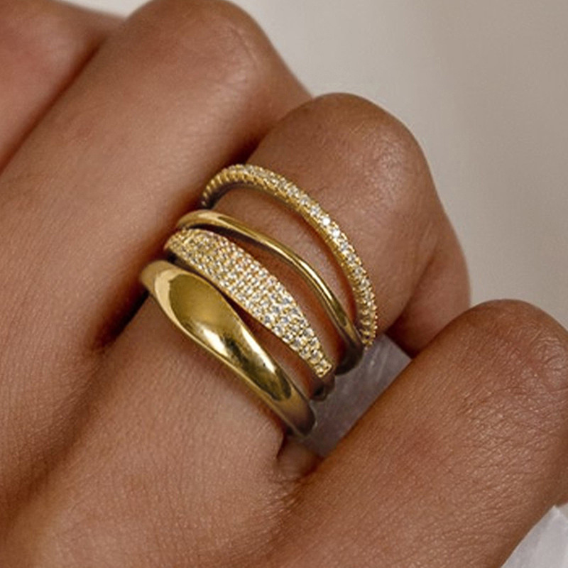 8g Weight Zircon Inlay Material Rings Classification 10, 6 Ring Size 1 Piece Quantity Casual, Shopping Occasion Copper Material Geometric Pattern All Seasons Season Women's Gender Elegant, Vintage Style Style Wholesale Jewelry Elegant Vintage Style Geometric Copper Zircon Rings 14