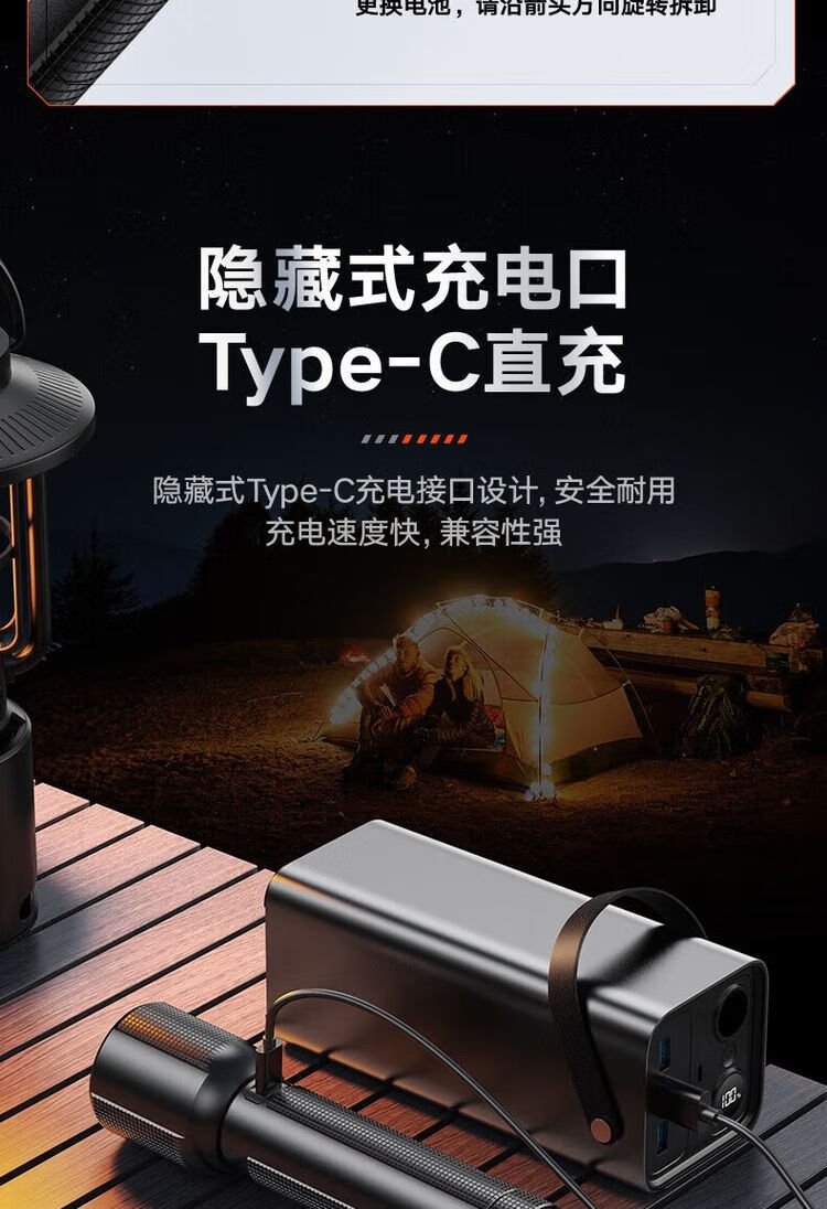 Philips Flashlight Strong Light Long Life SFL2203 Field Outdoor Lighting Rechargeable Battery Emergency