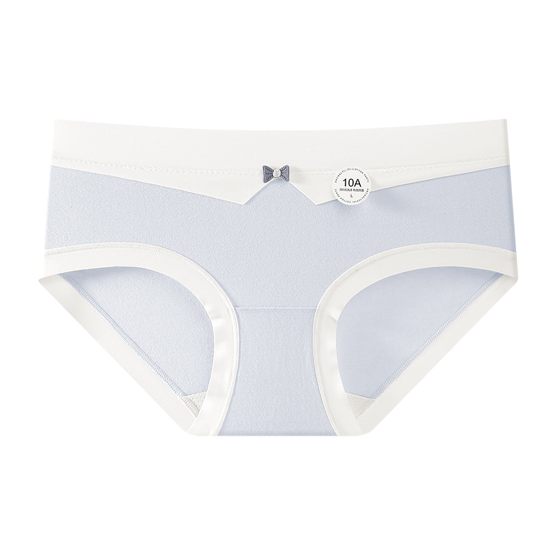 Ropa interior de mujer de algodón puro de color caramelo, agradable para la piel y transpirable 10A antibacteriano de seda de morera entrepierna elástica sin costuras pantalones de cadera para niña