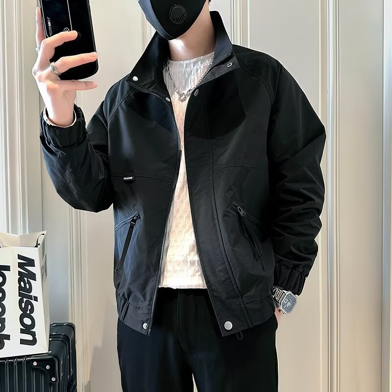 New Men's Spring and Autumn Stylish Jacket, Trendy Loose Outerwear with a High-End Feel New Men's Spring and Autumn Stylish Jacket, Trendy Loose Outerwear with a High-End Feel