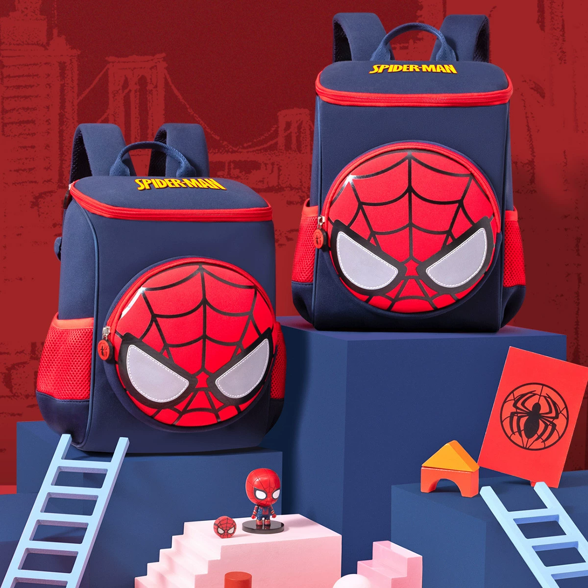 Детское школьное сумка Человек-паук Marvel Милая мужская Bao 3-6 летдетсад класс повседневный рюкзак