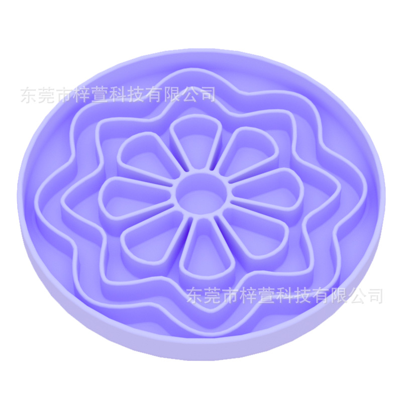 태양 그릇 큰 꽃 마카롱 보라색