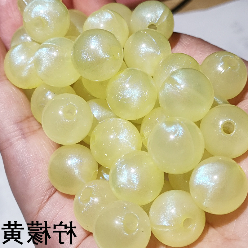 Cuentas redondas perladas para manualidades, accesorios DIY para cabello