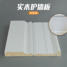 厂家批发实木白色烤漆欧式护墙板集成墙围装饰吊顶别墅背景木墙裙