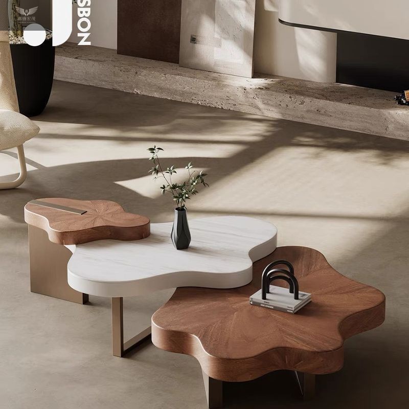 Mesa de centro creativa, nubes modernas de estilo italiano, crema doméstica irregular, celebridad de Internet, apartamento pequeño, sala de estar de lujo, forma simple