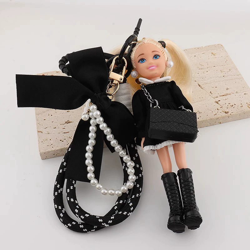 Backpack, Barbie doll, climbing pendant, keychain, Chanel style