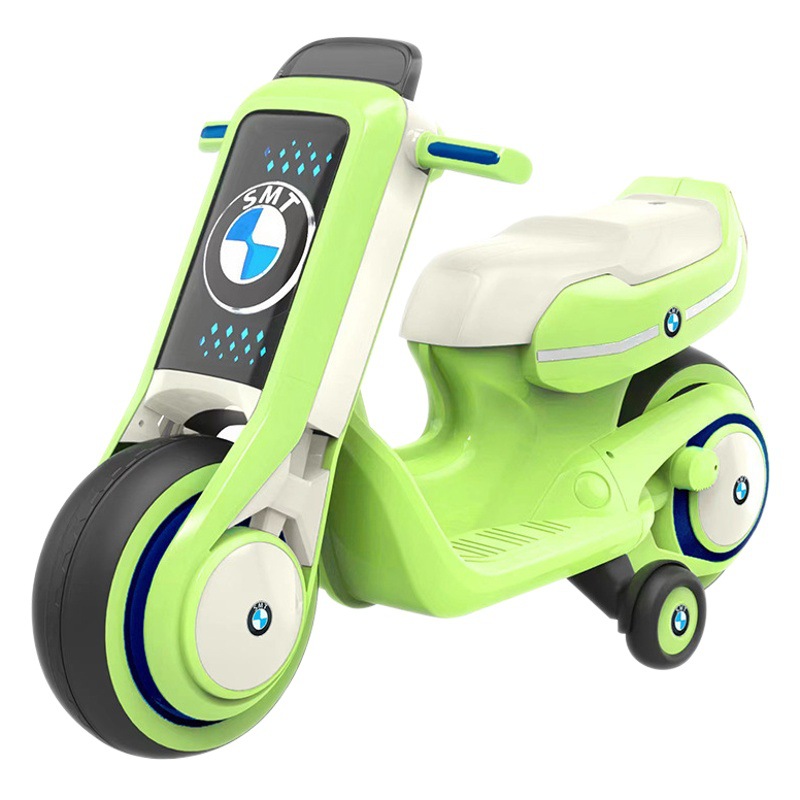 Nuevos niños de la motocicleta eléctrica puede sentarse doble niños y niñas bebé triciclo carga grande coche juguete