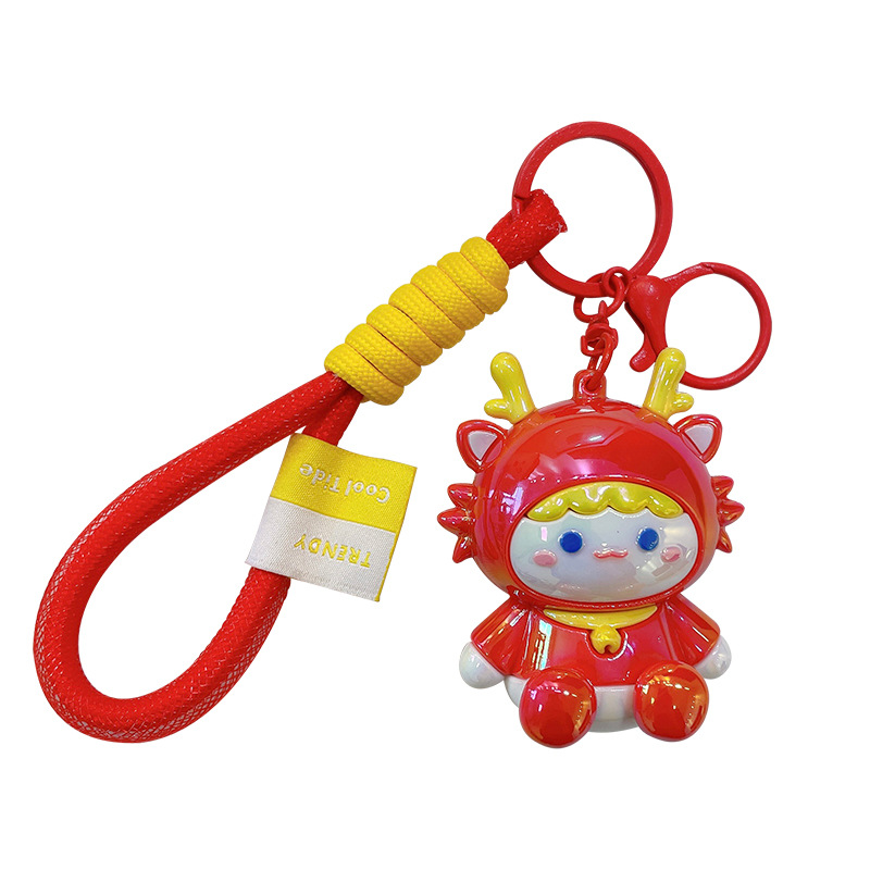 새로운 부드러운 접착제 도금 인형 키 체인 소녀 심장 학생 액세서리 여자 친구 선물 펜던트 연인 펜던트 도매