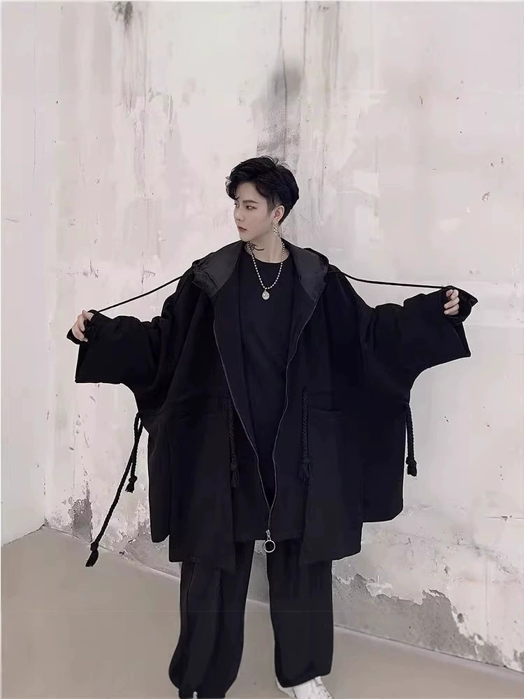 Плащ-тренч, худи, куртка, oversize, корейский стиль