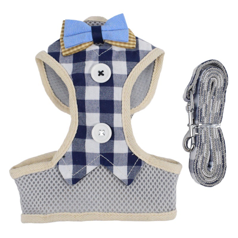 Mascota gato suministros anti-rotura transpirable ajustable gato correa de pecho chaleco gato Correa gato cuerda