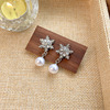 Retro fashionable universal advanced earrings from pearl, light luxury style, high-quality style, wholesale