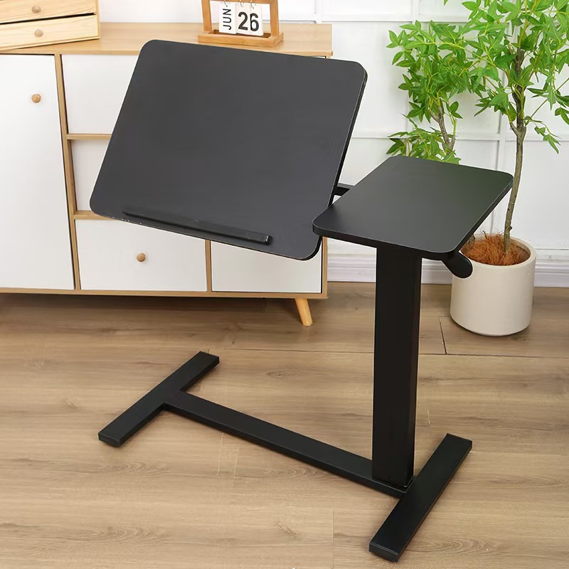 Movable bedside table double-sided flip-floped pneumatic lifting…