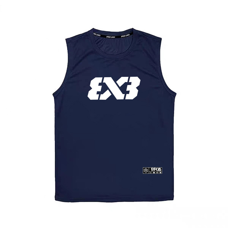 American-style basketball sports vest for men, summer loose-fitting, breathable, quick-drying, suitable for running, fitness, and training, sleeveless and trendy