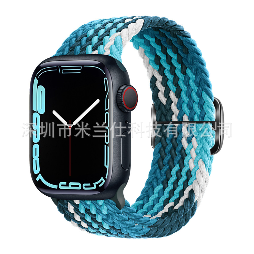 Nylon tejido para Apple iwatch456789 Apple ultra2 hebilla deslizante elástica S9 correa de reloj fabricante