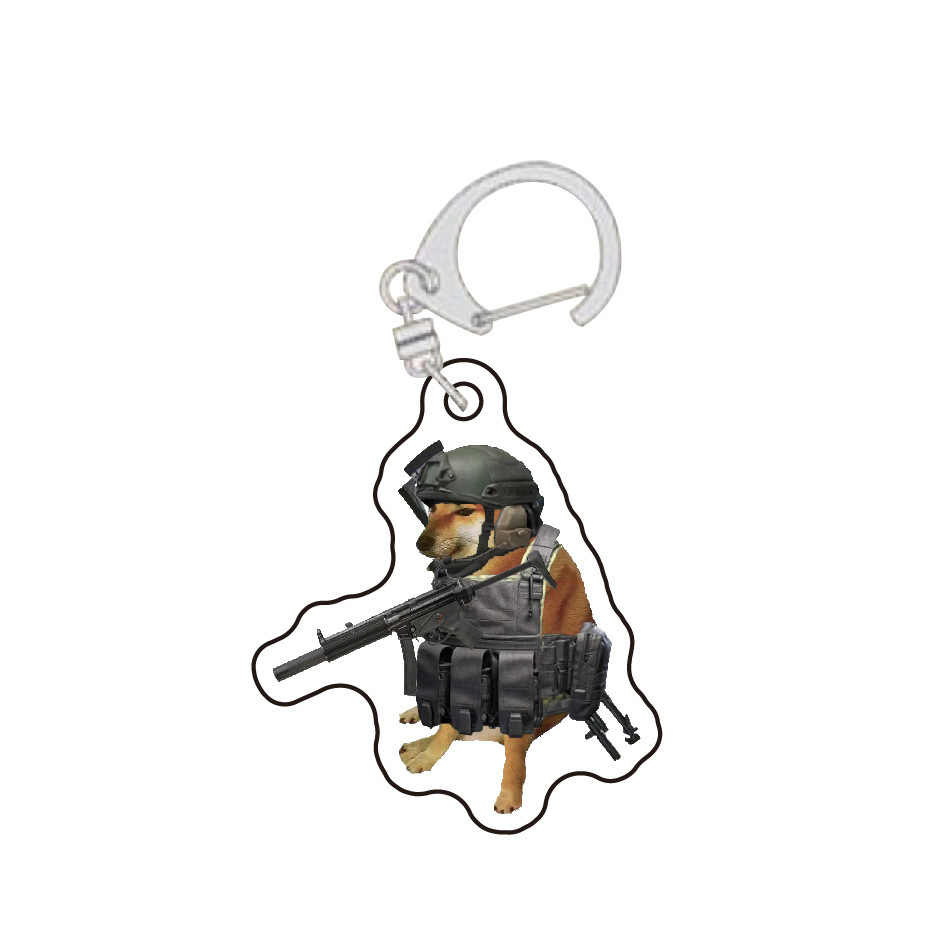Dark Zone Break Cheems Dog Fix vs God of War perímetro colgante emoticon extraño bolso llavero colgante acrílico image 5