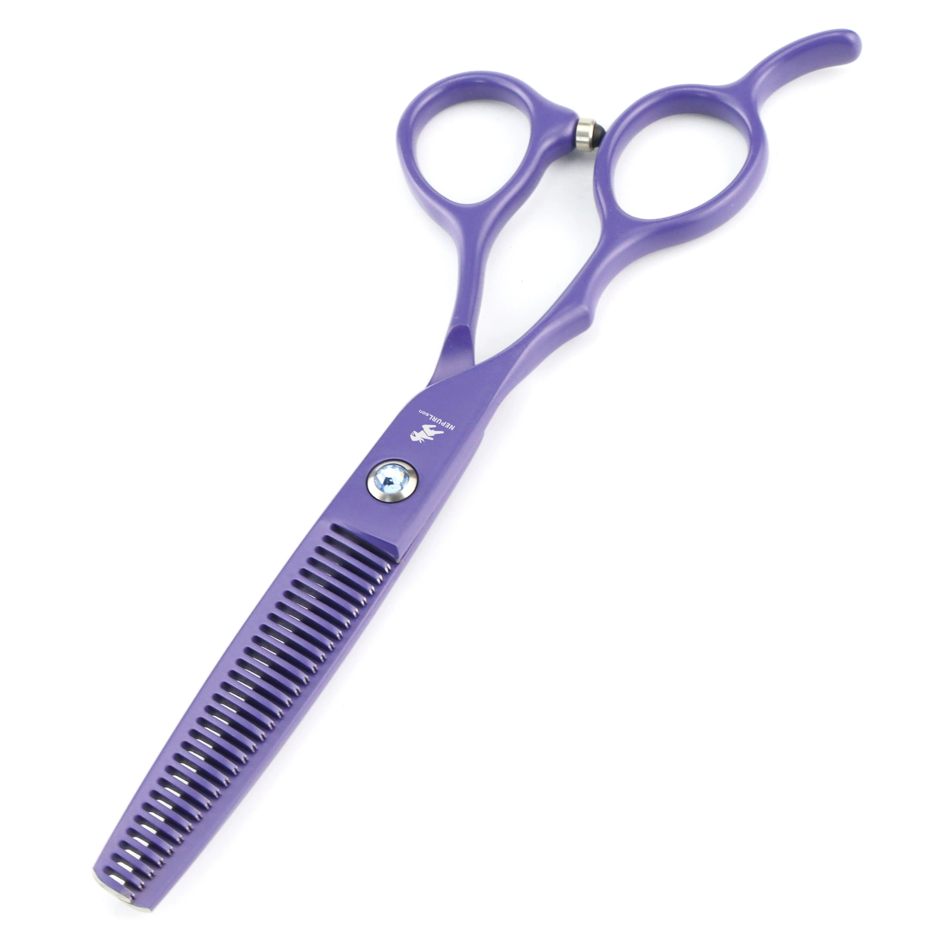 Painted violet left-handed scissors flat scissors straight scissors thin scissors left-handed scissors