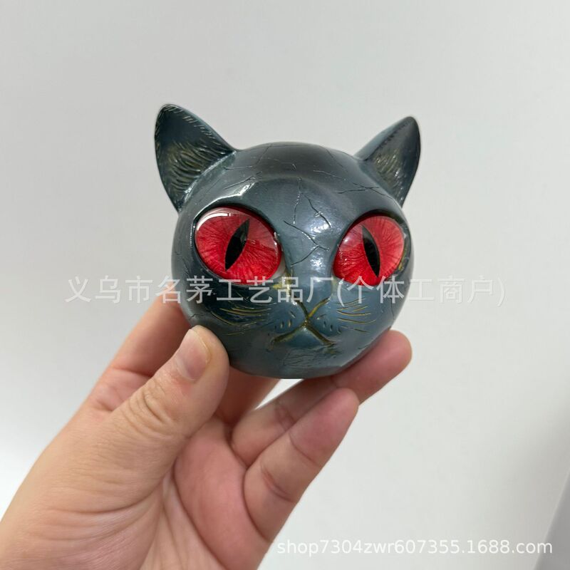 跨境Luxury Black Cat Stone Sculpture奢华黑猫树脂雕像摆件|undefined