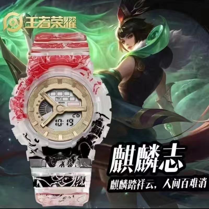 Cross-Border King of Glory One Piece Anime Electronic Watch for Primary and Secondary School Students Cute Graffiti with Luminous Alarm Clock Sports