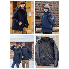 现货2025冬季连帽加厚猛犸象羽绒服男女同款户外防寒红白标750蓬