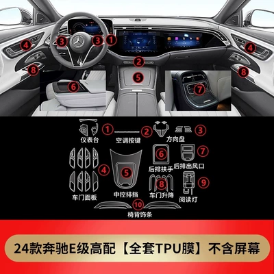 Suitable for 25 Mercedes-Benz E300 Car interior film - 24-26-full-set-of-films-without-screen