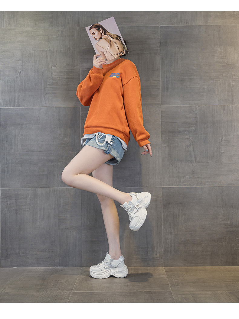 Giày sneaker chunky nữ đế dày độn cao bên trong phong cách thời trang mạng mới hè 2026 — M2831 màu tím, M2831 bạc, M 2831m màu chi tiết 24