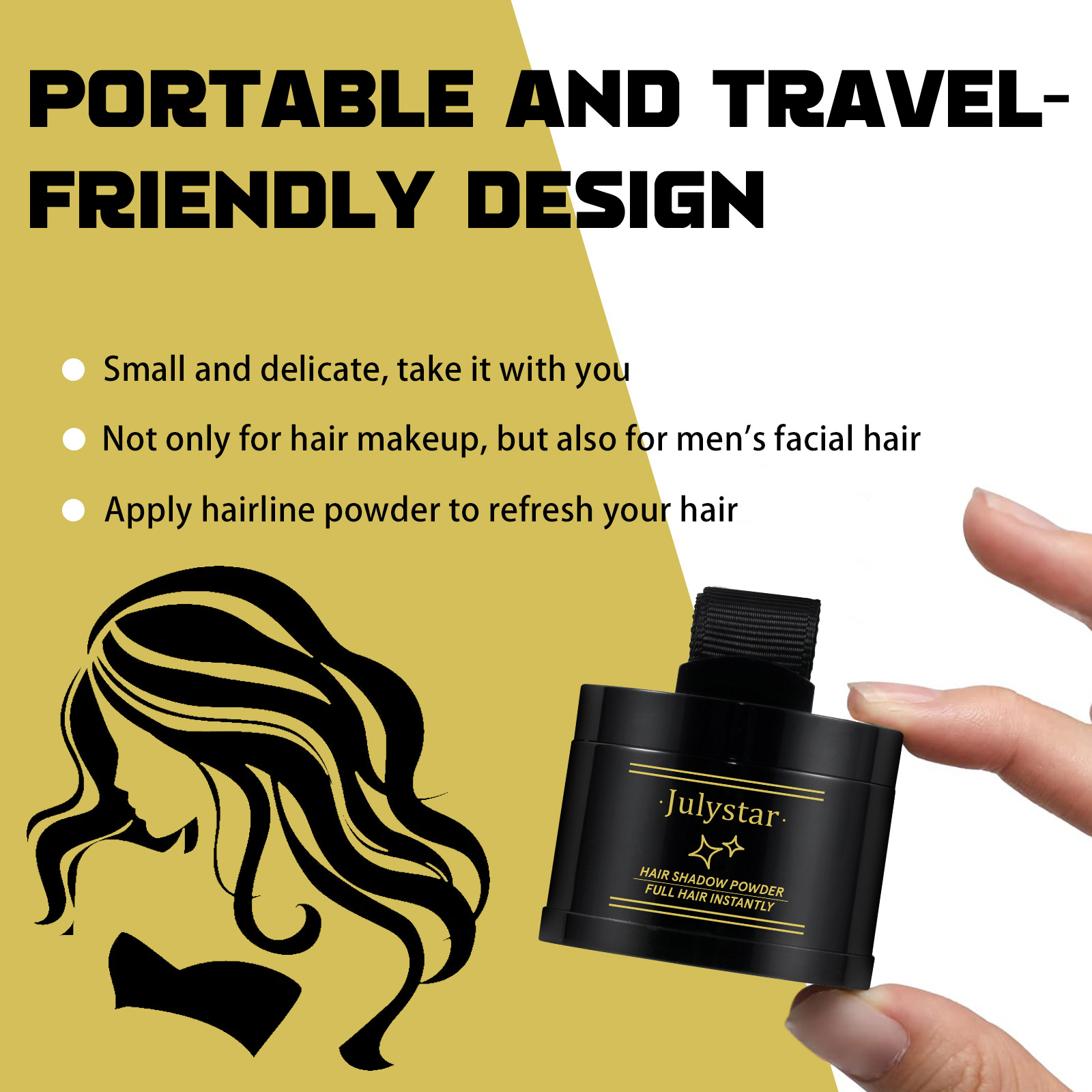 Julystar Nose Shadow Filling Powder, Hairline, Forehead Hair Replacement, Profile Contouring Hairline Powder undefined