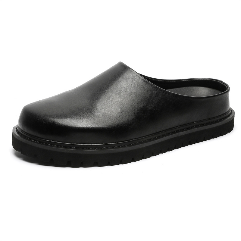 Pantofole alte e antiscivolo con suola spessa, comode e versatili, alla moda, da indossare all'aperto._voghion.com