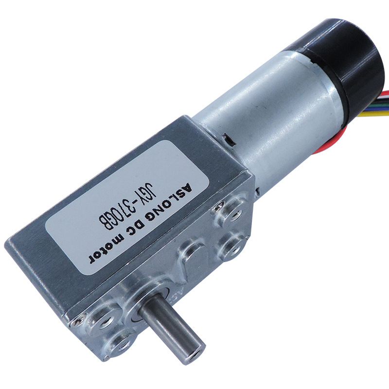 JGY-370GB蜗轮蜗杆电机 直流减速电机带盖编码器电机微型小马达
