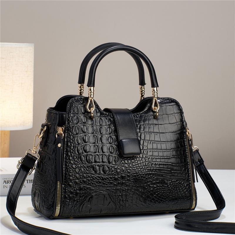 Bolso de mujer transfronterizo 2025 nuevo cocodrilo bolso de mano de gran capacidad de mediana edad bolso de hombro