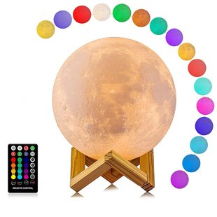 Cross-Border New Creative Table Lamp Dreamy Romantic Valentine's Day Gift Remote Control Moon Lamp Bedroom Bedside 3D Night Light