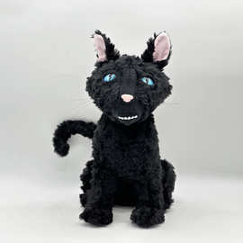跨境新款 Coraline Cat Plush 黑猫 卡洛琳毛绒玩具 毛绒玩具公仔
