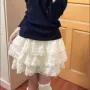 半身重工蕾丝蓬蓬蛋糕裙