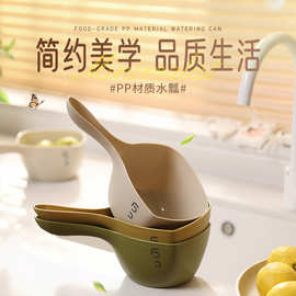 塑料水舀厨房可挂透明塑料水勺加厚带嘴塑料轻奢洗头水瓢工厂批发